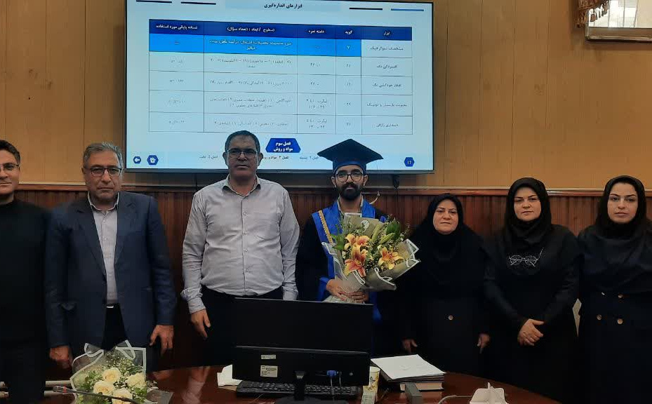جلسه دفاع از پایان‌نامه آقای علی قربانی دانشجوی مقطع کارشناسی ارشد رشته پرستاری داخلی جراحی