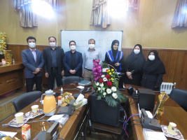 جلسه دفاع از پایان نامه خانم سودا قرداشخانی دانشجوی کارشناسی ارشد پرستاری داخلی جراحی