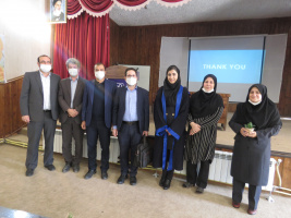 جلسه دفاع  نهایی خانم سیده زینب حسینی دانشجوی داخلی جراحی امروز راس ساعت ۱۱ صبح و در محل سالن شهید دهقانی نیا برگزار گردید