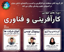 دوره های مهارتی  کار آفرینی و فناوری