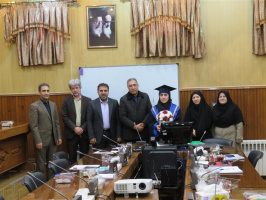 جلسه دفاع نهایی پایان نامه  دانشجوی کارشناسی ارشد پرستار ی اورژانس خانم  زهرا سلامی