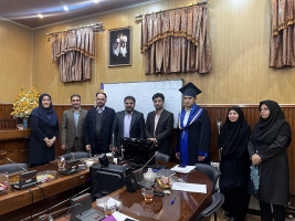 جلسه دفاع نهایی از پایان نامه  دانشجوی کارشناسی ارشد پرستاری داخلی جراحی اقای شهباززاده