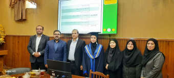جلسه دفاع نهایی از پایان نامه دانشجو، بفرین افخمی دانشجوی کارشناسی ارشد پرستاری داخلی جراحی ورودی ۱۴۰۱