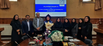 جلسه دفاع از پایان نامه خانم ندا فرضیزاده، دانشجوی مقطع کارشناسی ارشد رشته مامایی