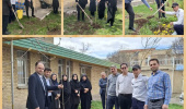 غرس نهال یادبود شهدا و نو شدن طبیعت در دانشکده پرستاری و مامایی اردبیل