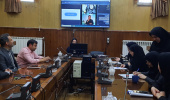 جلسه دفاع از پایان نامه خانم سیمین محمودی، دانشجوی کارشناسی ارشد مامایی